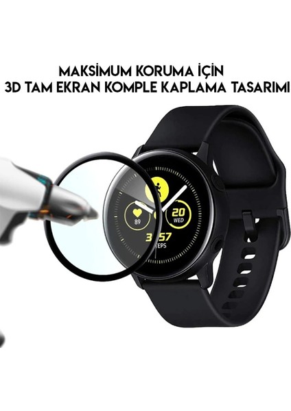 Gor Galaxy Watch Active 2 40MM 3D Kavisli Nano Glass Ekran Koruyucu 2 Adet SET-(5775 - TGZ3576-3221
