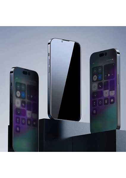 Baseus Crystal iPhone 15 Plus Privacy Full Koruma Tempered Cam Ekran Koruyucu 2 Adet - TGZ7844-7974