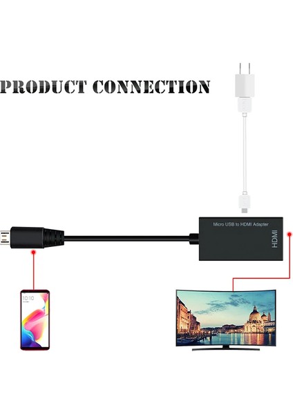 Mhl Mikro-Usb 4K 1080P HDMI Adaptör Android Telefon Tablet 192KHZ Digital Audio / 6 - TGZ5506-8075