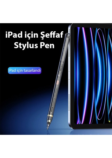 Dux Ducis Sp-04 Manyetik Şarjlı Stylus Pen iPad Tablet Dokunmatik Kalem Transparen - TGZ2238-5825