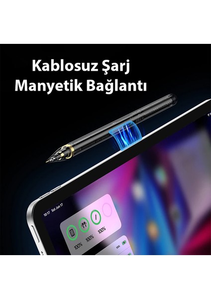 Dux Ducis Sp-04 Manyetik Şarjlı Stylus Pen iPad Tablet Dokunmatik Kalem Transparen - TGZ2238-5825