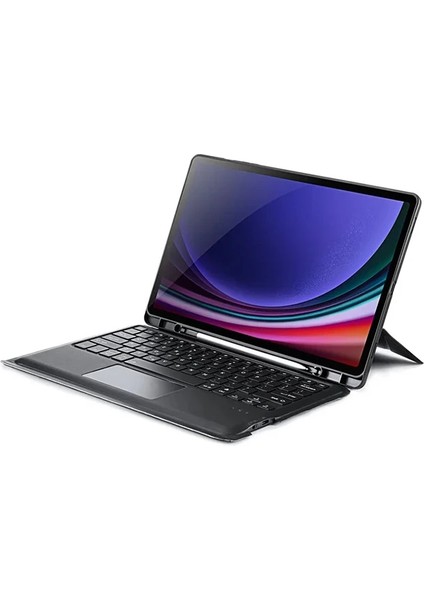 Dux Ducıs Samsung Galaxy Tab S9 + Ayrılabilir Bluetooth Klavye Touchpad Pu Deri Kı - TGZ8112-7478