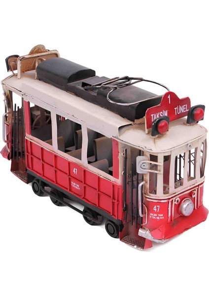 Nostaljik Taksim Tramvay Biblo Metal Istanbul Temalı Hediyelik Dekoratif Masaüstü Aksesuar Vintage Retro Şehir Simgesi Özel Seri modelleri