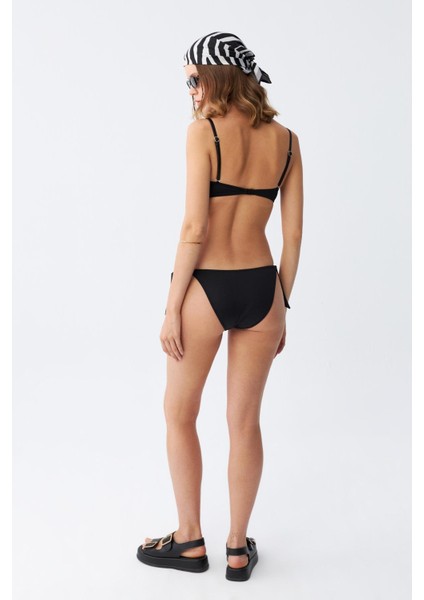 Kadın Straplez Siyah Bikini Takımı