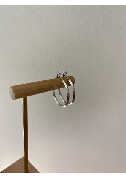 Orta Boy Çelik Halka Küpe fırsatları