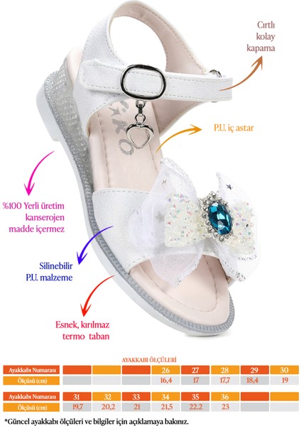 Bufly Fiyonklu Kız Çocuk Sandalet Ayakkabı fiyatları