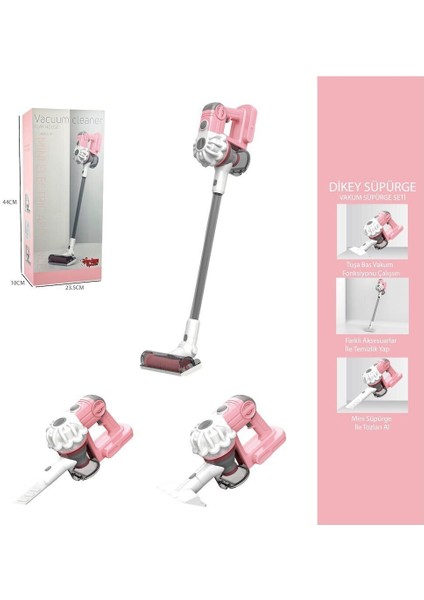 LS8807C - Vardem Dikey Elektrik Süpürgesi Pembe 3 In1 Kapalı Kutu