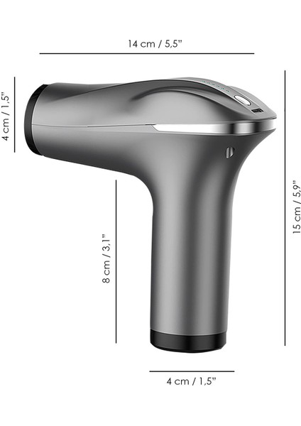 4 Başlıklı Titreşimli Masaj Aleti - Şarjlı Masaj Tabancası Sporcu Bel Sırt Bacak Boyun Masajı