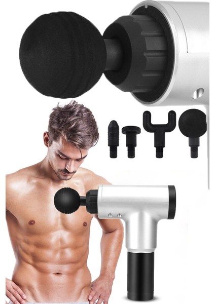 Masaj Tabancası Sporcu Masaj Aleti 4 Başlıklı Şarjlı Masaj Tabancası fiyatları