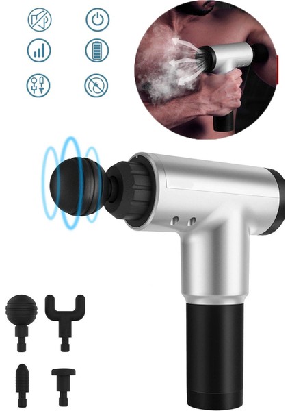 Masaj Tabancası Sporcu Masaj Aleti 4 Başlıklı Şarjlı Masaj Tabancası indirimleri