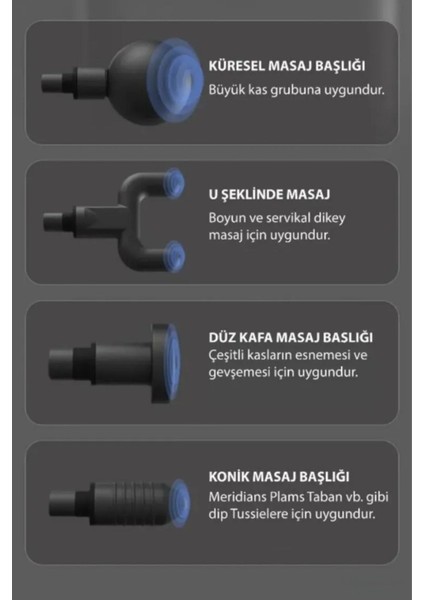 ® 4 Masaj Başlıklı Titreşim, Şarj Edilebilir Küçük Masaj Aleti,masaj Tabancası fırsatları