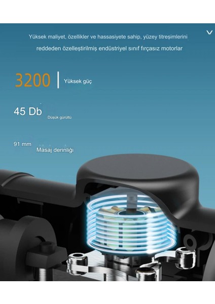 HAMS103 Ekranlı Kablosuz Masaj Tabancası 6 Modlu LCD Dokunmatik Masaj Tabancası Aleti Hız Ayarlı fırsatları