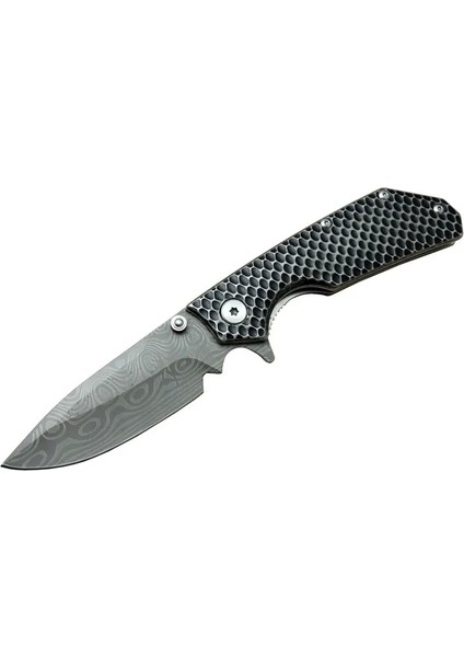 Dms 2 16 Gri Kamp Çakı 21CM- Yarı Otomatik, Kemerlikli, Metal Sap