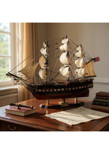 Denizcilik Grubu-Vietnam Gemiler-Uss CONSTITUTION-100X25X70 CM-JTS0023P-70