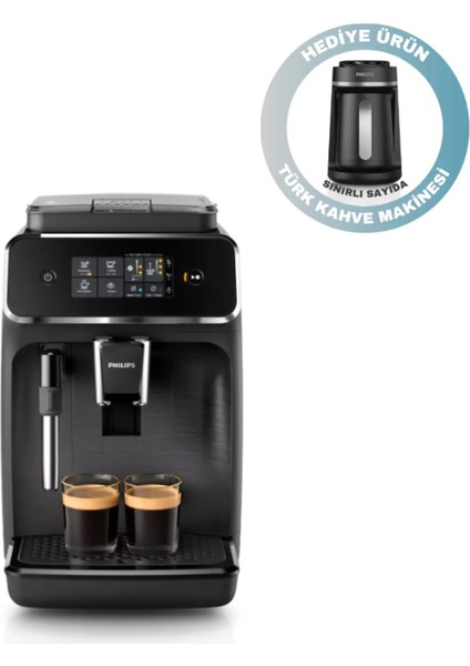 2000 Serisi Tam Otomatik Espresso Makinesi EP2220/10 ve HDA150/61 Inox Türk Kahve Makinesi