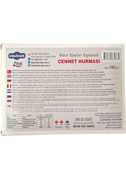 Cennet Hurması Ezmesi Çikolatalı 280 gr