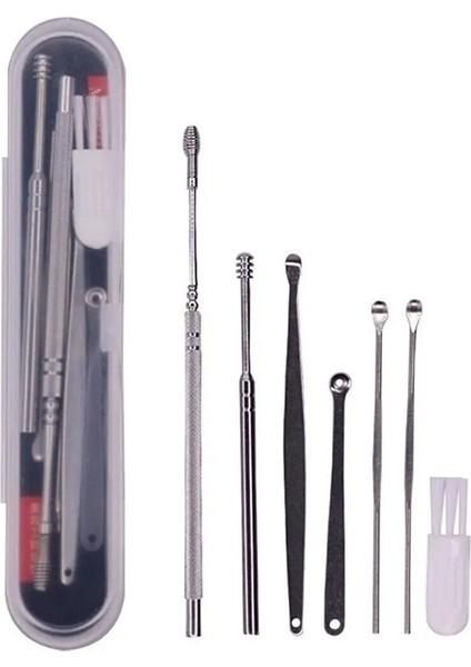 7 Parça Kulak Temizleme Aparatları Çelik Kulak Temizleme Çubuğu