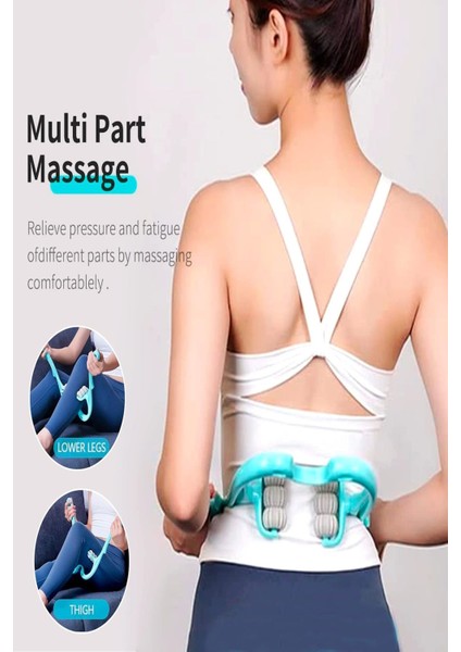 Masaj Aleti 6 Tekerlekli Ayak Bacak Kol Boyun Selülit Plastik Manuel Masaj Silindiri 17X36CM fiyatları