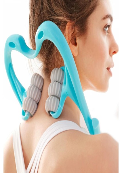 Masaj Aleti 6 Tekerlekli Ayak Bacak Kol Boyun Selülit Plastik Manuel Masaj Silindiri 17X36CM fırsatları