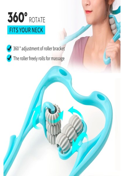 Masaj Aleti 6 Tekerlekli Ayak Bacak Kol Boyun Selülit Plastik Manuel Masaj Silindiri 17X36CM indirimleri