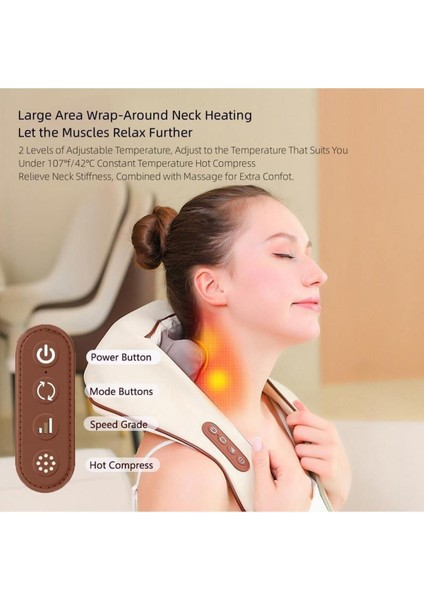 Şarjlı Isıtmalı Ovmalı Sırt Boyun Masaj Aleti Insan Eli Yoğurma Hissi indirimleri