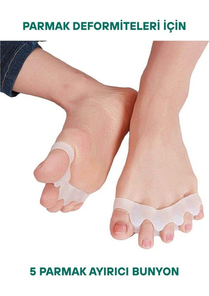 5 Parmak Ayıran Geçmeli Silikon Makara