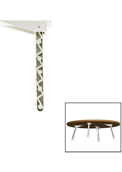 Sofra Ayak Komple Plastik 20CM Aç Kapa (4767) - LKM2540-3916