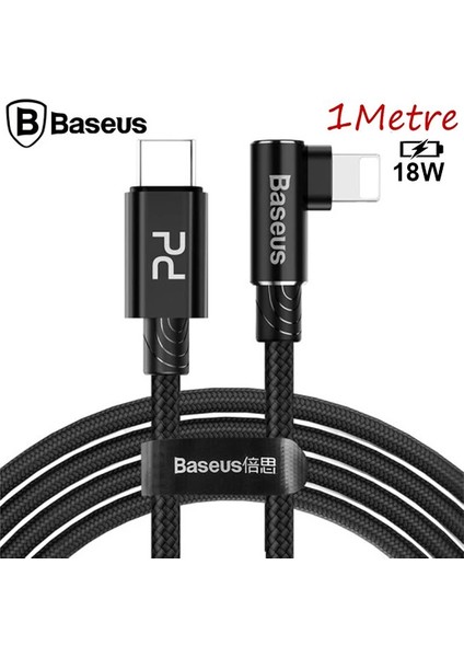 Baseus Mvp Elbow Type-C To iPhone Pd 18W Hızlı Şarj USB Kablo 1METRE-(5775) - LKM2526-1197