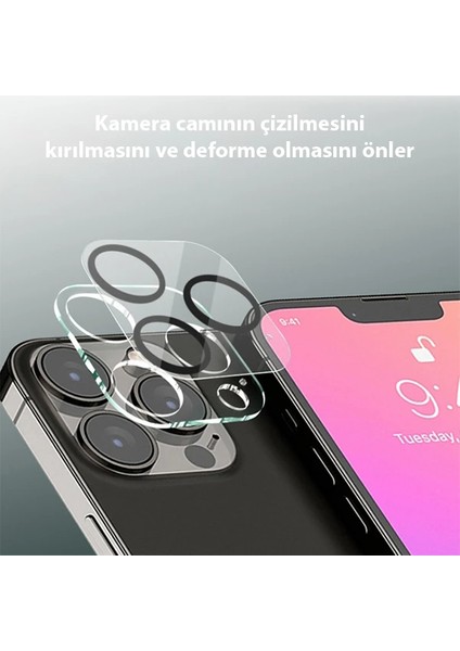 Ally Iphone 13 Pro-13 Pro Max 3D Full Tempered Glass Cam Kamera KORUYUCU-(5775) - LKM4333-6951 modelleri
