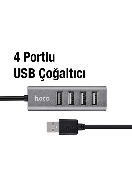 Hoco Hb1 80CM Kablolu 4 Portlu USB Çoğaltıcı Hub ADAPTÖR-(5775) - LKM6207-8728 fiyatları