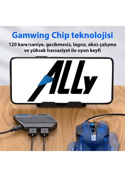 Ally Mix Elite Plus - Pubg Denetleyicisi Için Gamepad Mobil Oyun Klavye Mouse Dön? - LKM1354-1130
