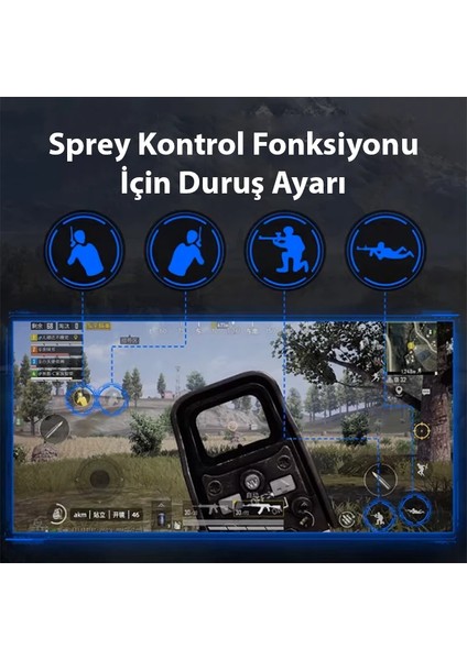 Ally Mix Elite Plus - Pubg Denetleyicisi Için Gamepad Mobil Oyun Klavye Mouse Dön? - LKM1354-1130