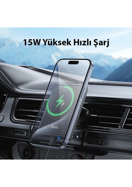 Hoco HW19 Klima Havalandırma Bölmesi Wireless Kablosuz Hızlı Şarj Araç Telefon - LKM5757-8044 modelleri