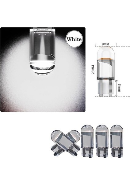 ( 5 x Adet ) 1 Set LED T10 Dipsiz Ampul 12V Dıamond Pıne. Whıte (5W Dipsiz Ampul Elmas Cam Beyaz)