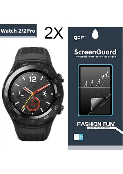 Gor Huawei Watch 2/ Watch 2 Pro Darbe Emici Ekran Koruyucu 2 Adet SET-(5775) - LKM2223-9012