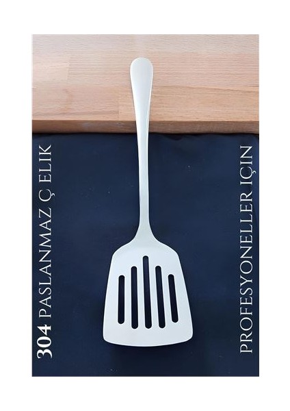 Turk Delikli Servis Spatulası 304 Paslanmaz Profesyonel - LKM8966-1574