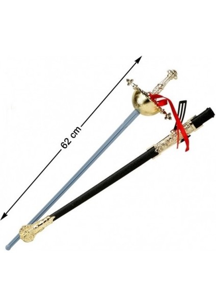 Kostüm Partisi Plastik Zararsız Zorro Kılıcı Şövalye Kılıcı 62 cm (4767) - LKM3569-5974