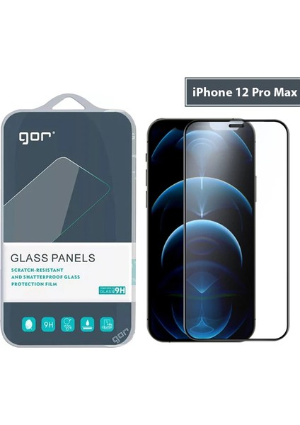 Gor iPhone 12 Pro Max 9d Hardening Tempered Full Cam Ekran KORUYUCU-(5775) - LKM6150-8925