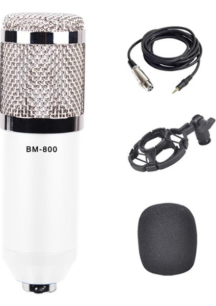 BM800 Condenser Stüdyo Profesyonel Kayıt ve Yayın Mikrofonu STUDIO-(5775) - LKM5115-9695