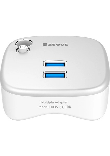 Baseus Çok Fonsiyonlu Notebook Adaptörü Hub Dual USB 3.0 RJ45 TF/SD-(5775) - LKM4051-3680
