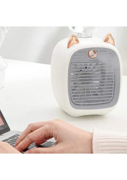 Ezere Hava Nemlendiricili Masaüstü Fan Taşınabilir Mini Klima SOĞUTUCU-(5775) - LKM1775-8324