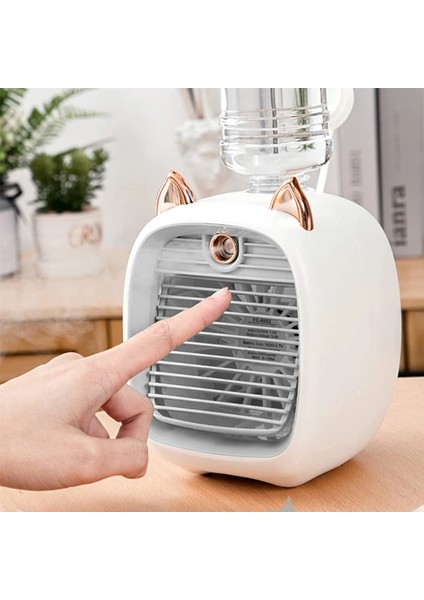 Ezere Hava Nemlendiricili Masaüstü Fan Taşınabilir Mini Klima SOĞUTUCU-(5775) - LKM1775-8324