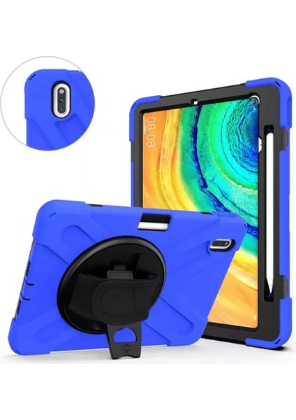Huawei Matepad Pro 10.8 Kılıf Shockproof 3 Katmanlı Standlı Zırh KILIF-(5775) - LKM6389-3653
