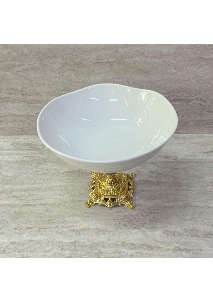 Porselen Ayaklı Bol Kase Gold Ayaklı 20 cm fırsatları