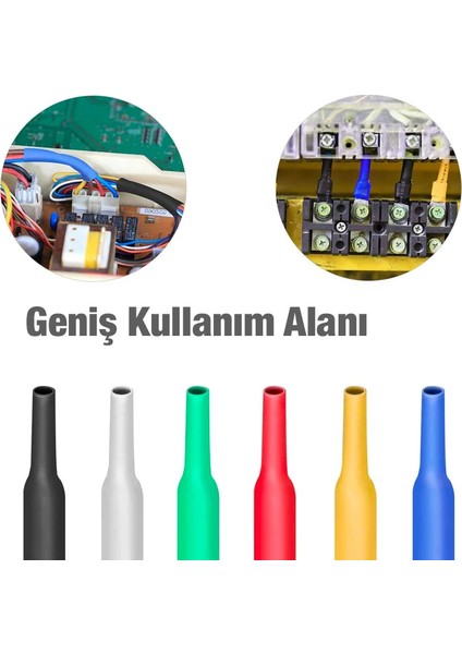 Ally 5 Renk Makaron Isı Ile Daralan Kablo Seti 530 Adet 8 Boy SET-(5775) - LKM9954-9082