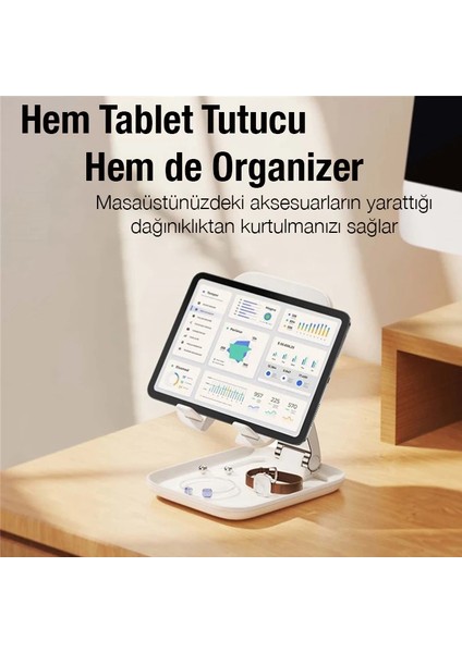 Baseus Seashell Ayarlanabilir Yükseklik Katlanabilir Tablet STANDI-(5775) - LKM8909-1671