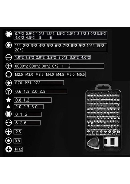 Buffer® 115 In 1 Hassas Tornavida Onarım Alet Manyetik Sürücü Kitli Elektronik Hassas Tornavida Seti