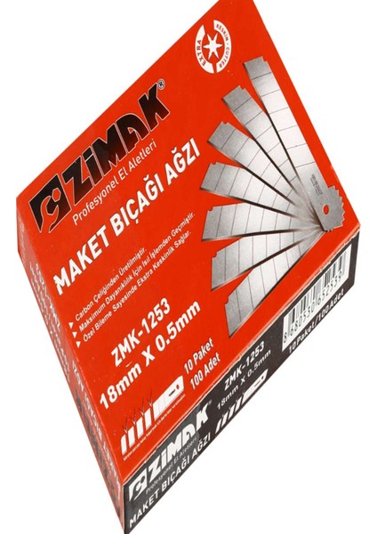 10 Paket ( 100 Adet) Maket Bıçağı Falçata Ucu Yedeği