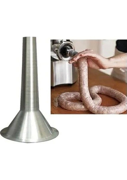 Tuğra Paslanmaz Alüminyum Sucuk Hunisi No: 32 Hijyenik ve Kullanımı Kolay