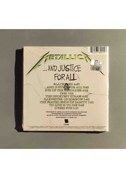 Metallica - ...and Justice For All CD (Yeni, Ambalajında)
